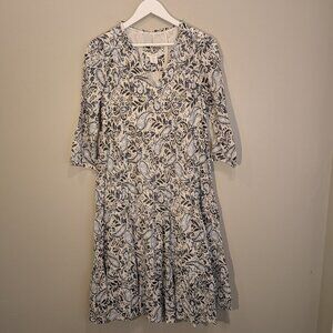 Lucky Brand 3/4 Sleeve Dress Farmhouse CottageCore Casual Beachy Style - Size XS
